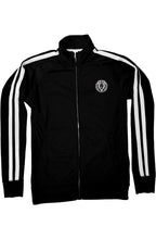 Load image into Gallery viewer, Black Track Jacket - White Logo 
