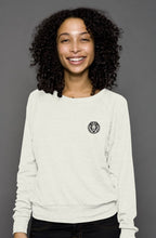 Load image into Gallery viewer, Women&#39;s Biege Raglan Sweater - Black Logo