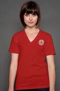 Kingsley Lane V-neck T-Shirt - Canvas Red