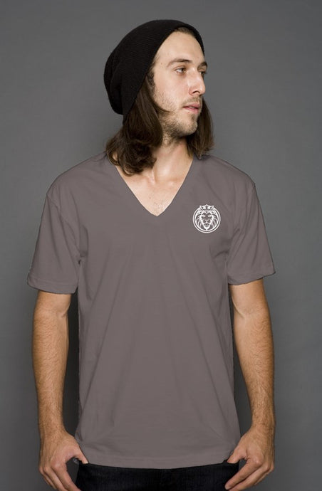 Kingsley Lane Unisex V-Neck T-Shirt - Asphalt 